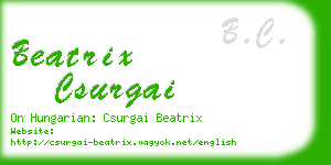 beatrix csurgai business card
